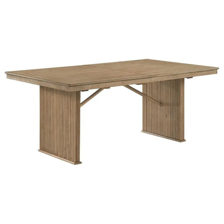 Marlowe Stately Wood Dining Table with Leaf Extension 71" > 89" long Denmark Home