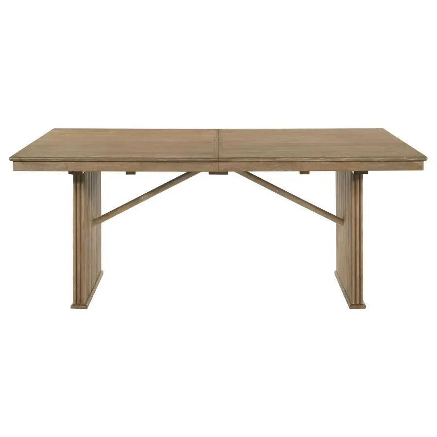 Marlowe Stately Wood Dining Table with Leaf Extension 71" > 89" long Denmark Home