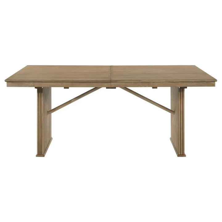 Marlowe Stately Wood Dining Table with Leaf Extension 71" > 89" long Denmark Home