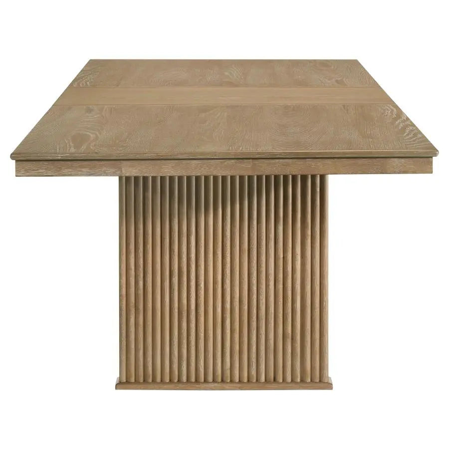 Marlowe Stately Wood Dining Table with Leaf Extension 71" > 89" long Denmark Home