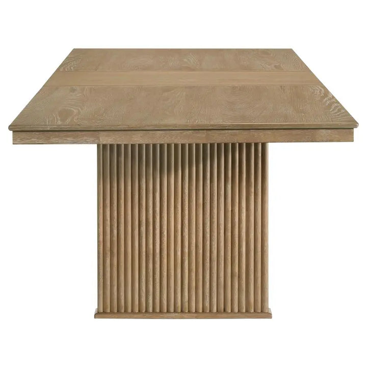Marlowe Stately Wood Dining Table with Leaf Extension 71" > 89" long Denmark Home