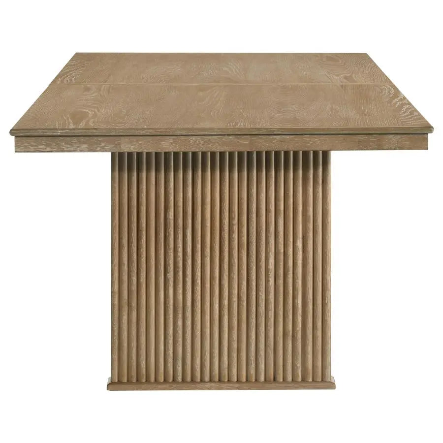 Marlowe Stately Wood Dining Table with Leaf Extension 71" > 89" long Denmark Home