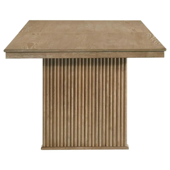Marlowe Stately Wood Dining Table with Leaf Extension 71" > 89" long Denmark Home