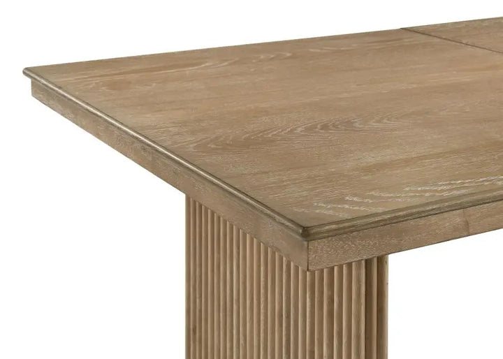Marlowe Stately Wood Dining Table with Leaf Extension 71" > 89" long Denmark Home