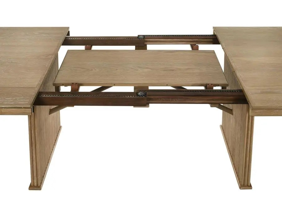 Marlowe Stately Wood Dining Table with Leaf Extension 71" > 89" long Denmark Home