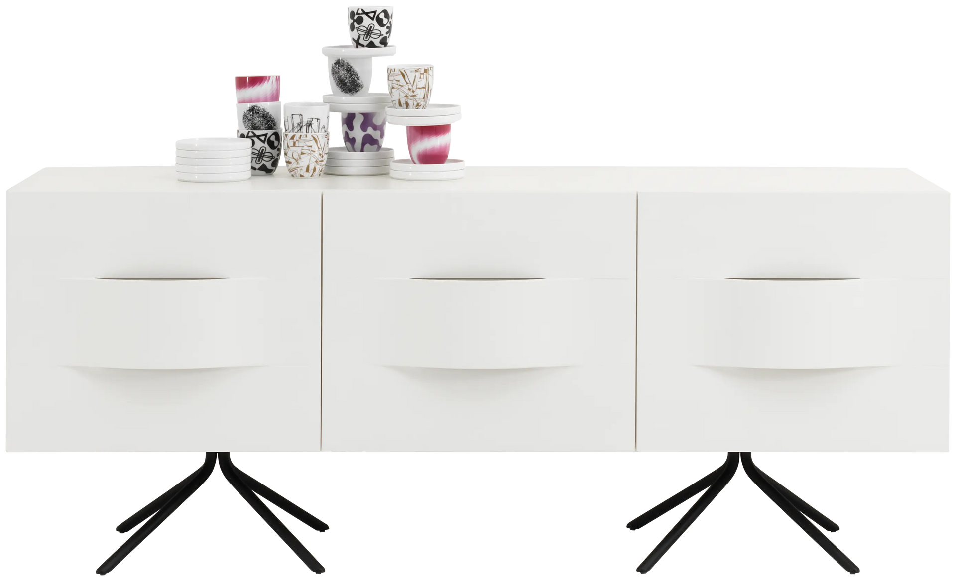 Ottawa Credenza by Karim Rashid – Matte White Lacquer