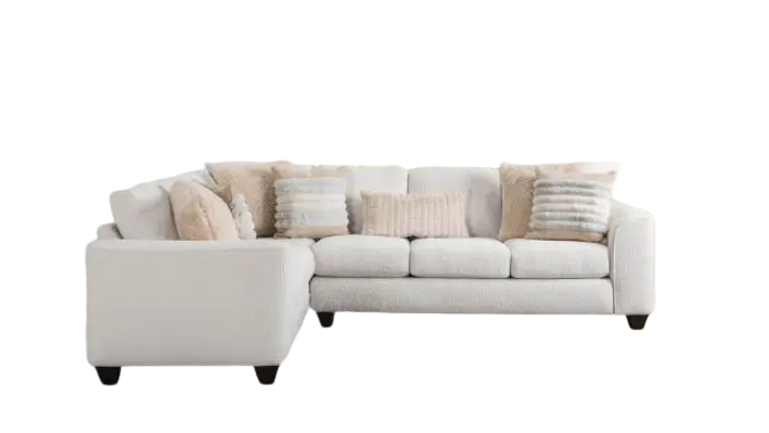 Liva Sectional – Plush Chenille, Cream / Tan Denmark Home