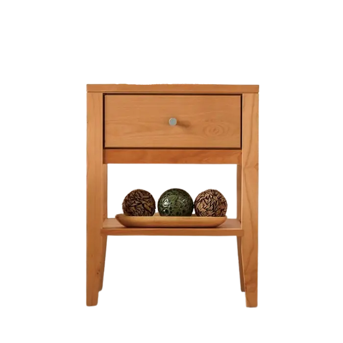 Skara Nightstand – Solid Wood, Light Oak Denmark Home
