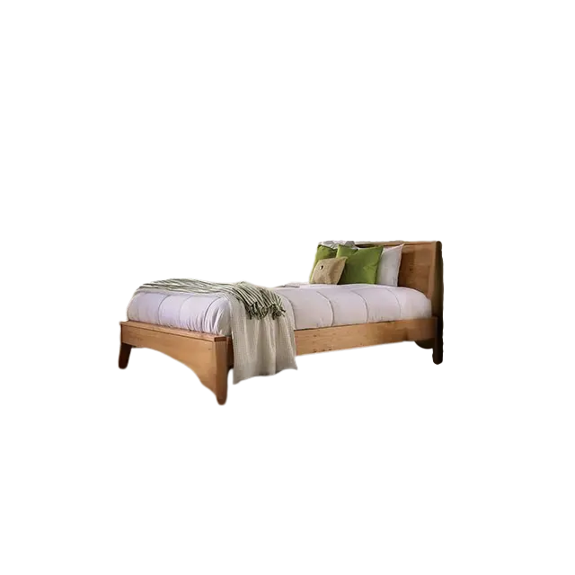 Skara Solid Wood Platform Bed – Light Oak, Mid-Century Modern Denmark Home