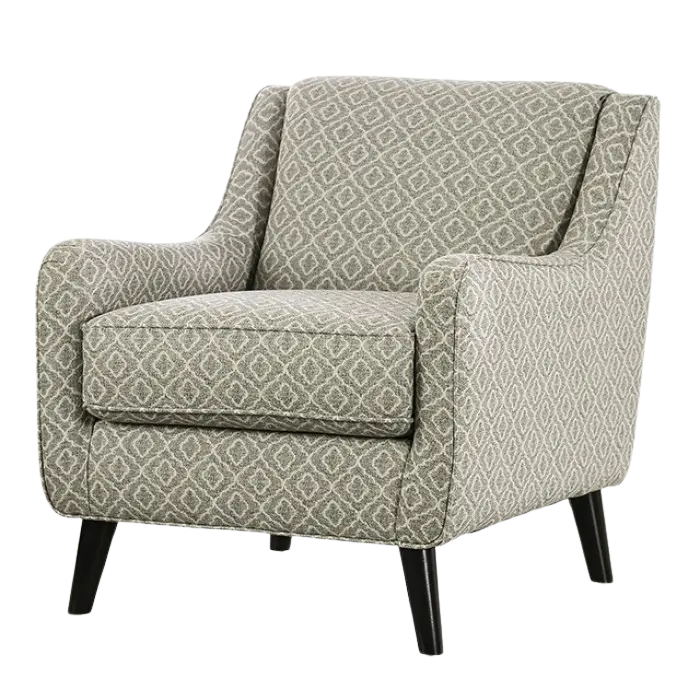 Torin Arm Chair – Gray Linen with Gold Accents Denmark Home