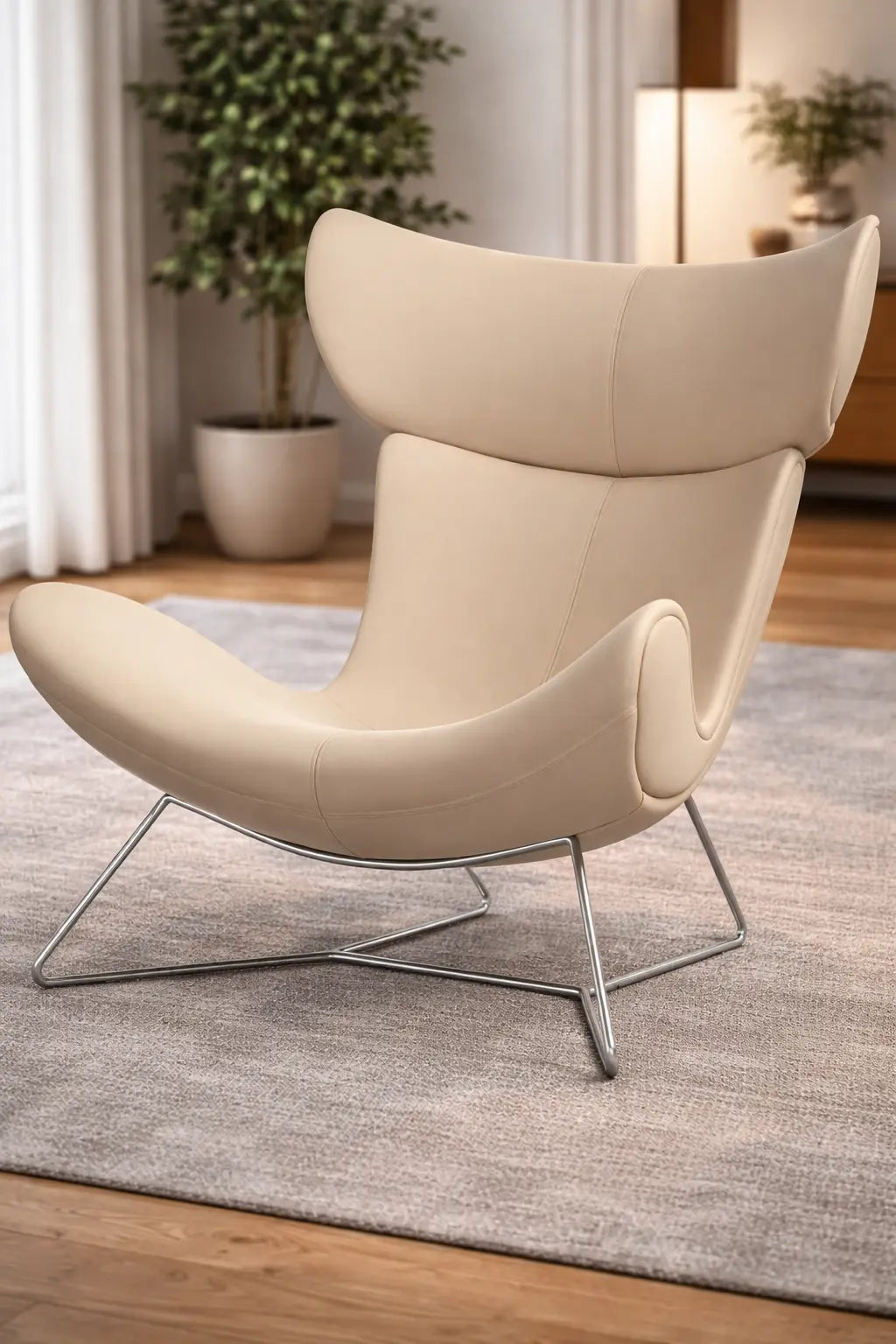 Imola Arm Chair by Henrik Pedersen – Brushed Steel Base Denmark Home