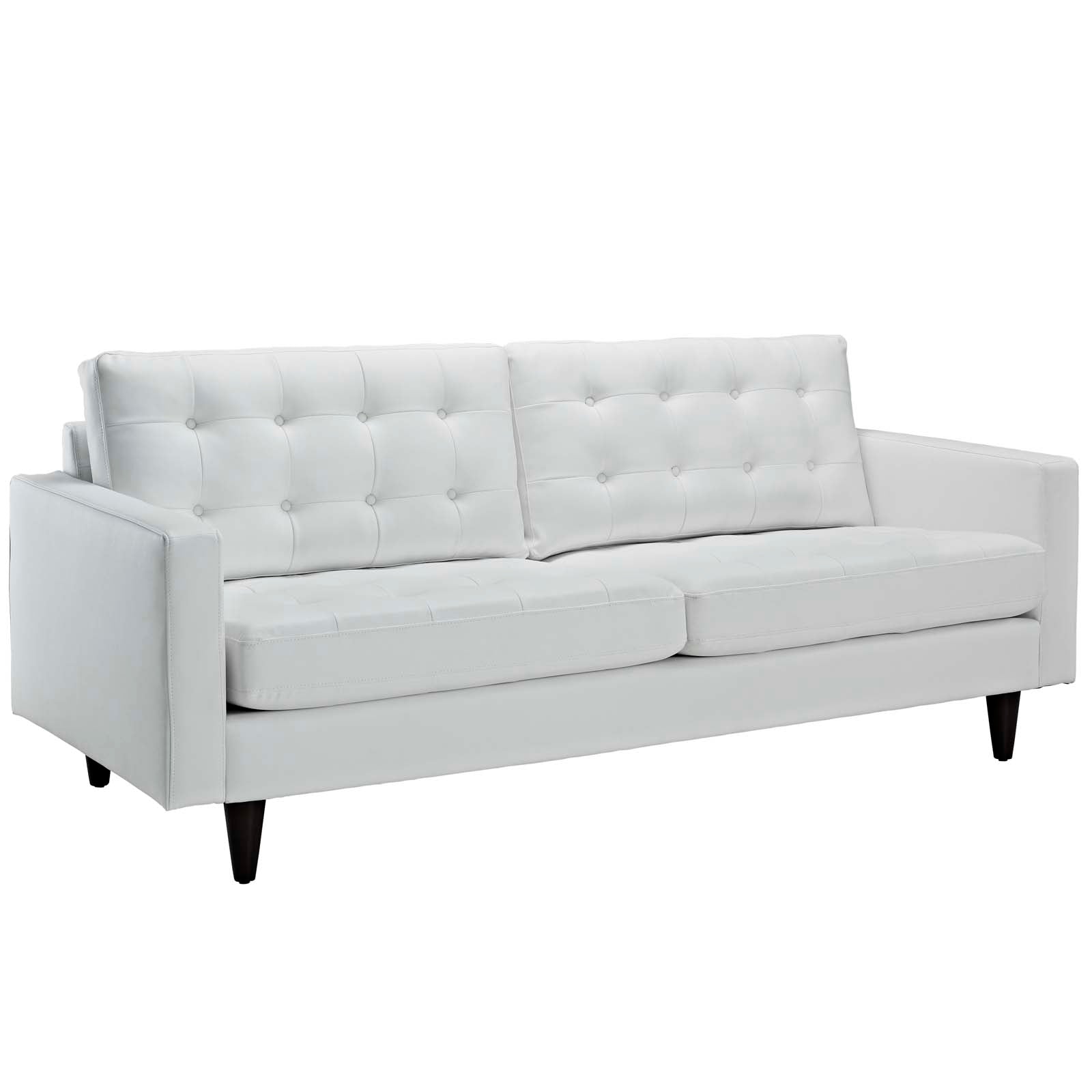 Oura Bonded Leather Sofa - White