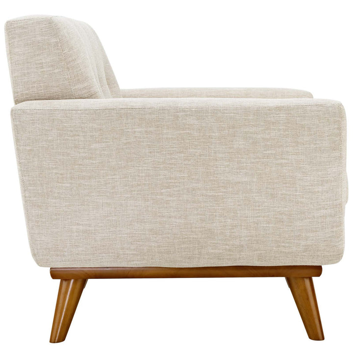 Koti Tufted Mid-Century Armchair – Beige Denmark Home
