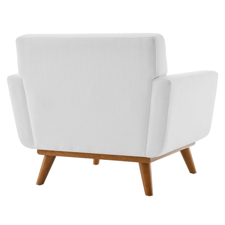 Koti Tufted Mid-Century Armchair – White Denmark Home