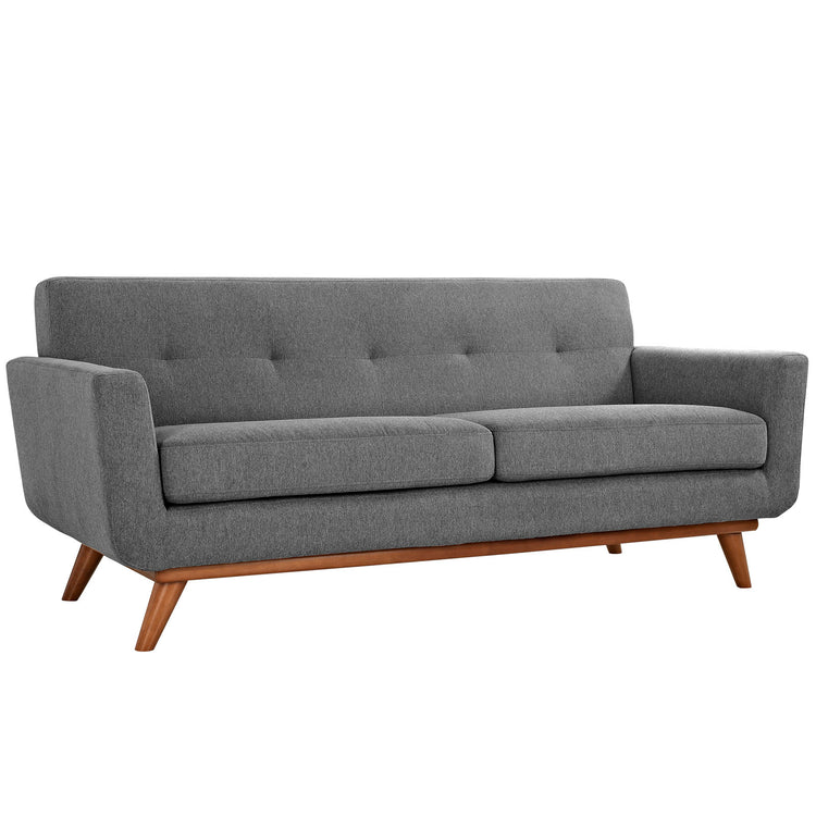 Koti Upholstered Fabric Loveseat – Expectation Gray