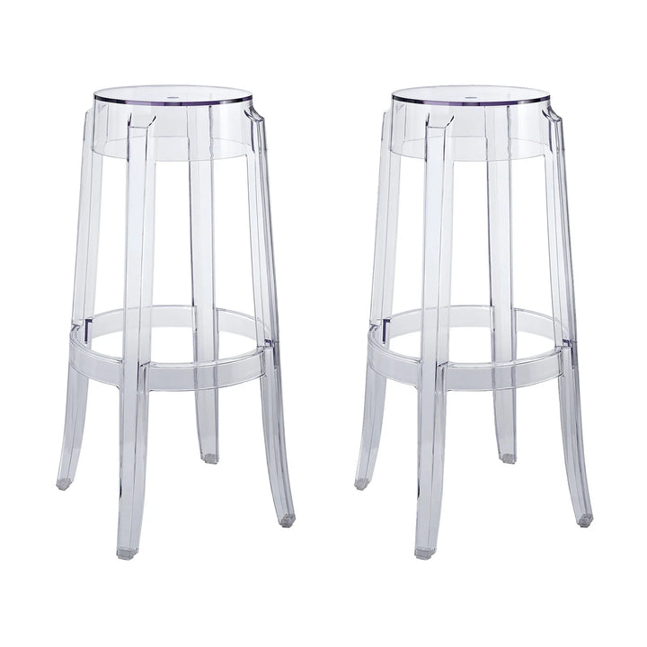 Lucien Bar Stool Set of 2 - Clear Denmark Home