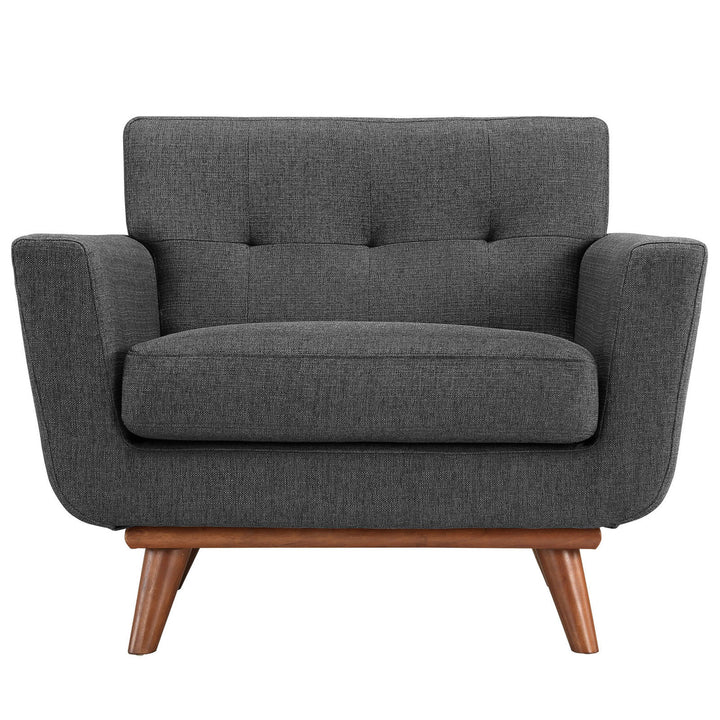 Koti Button-Tufted Accent Armchair Set of 2  – Grey Denmark Home