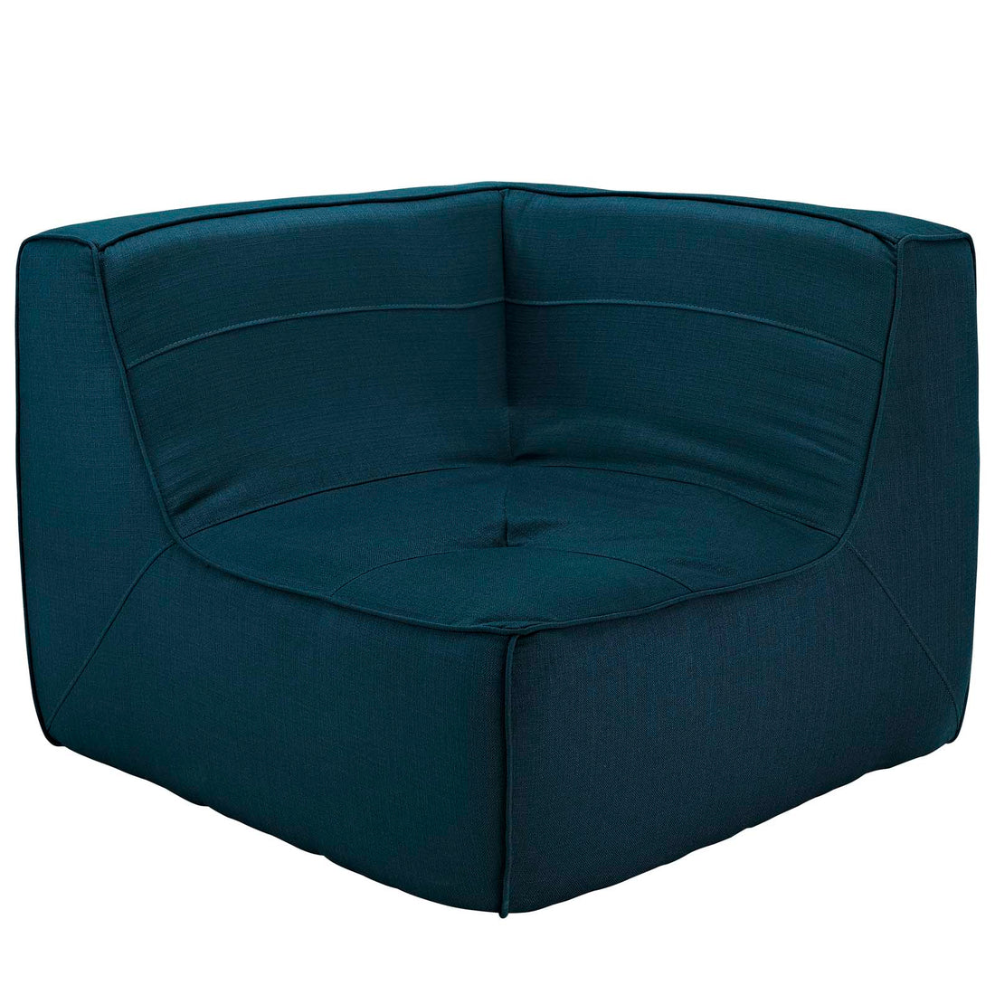 Lagom Upholstered Fabric Corner Sofa - Azure
