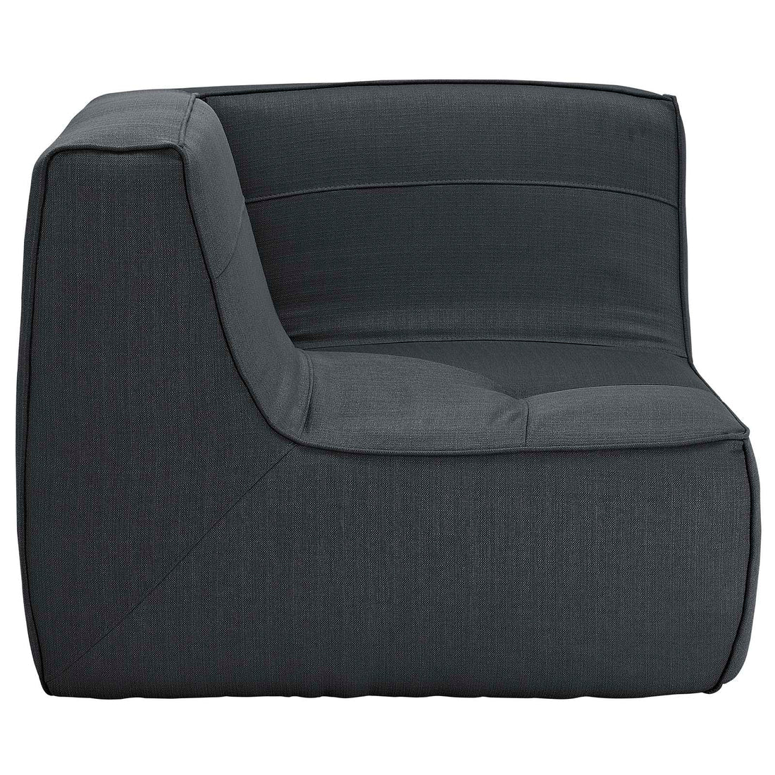 Lagom Upholstered Fabric Corner Sofa - Charcoal