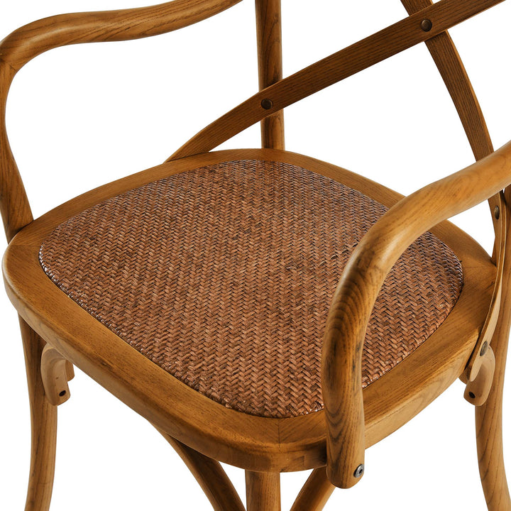 Bramwell Rustic Dining Armchair - Walnut Denmark Home