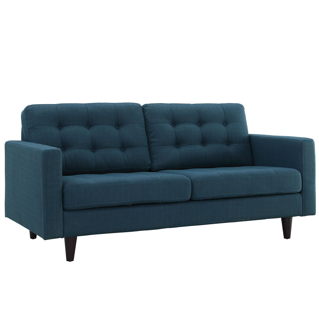 Oura Upholstered Fabric Loveseat - Azure