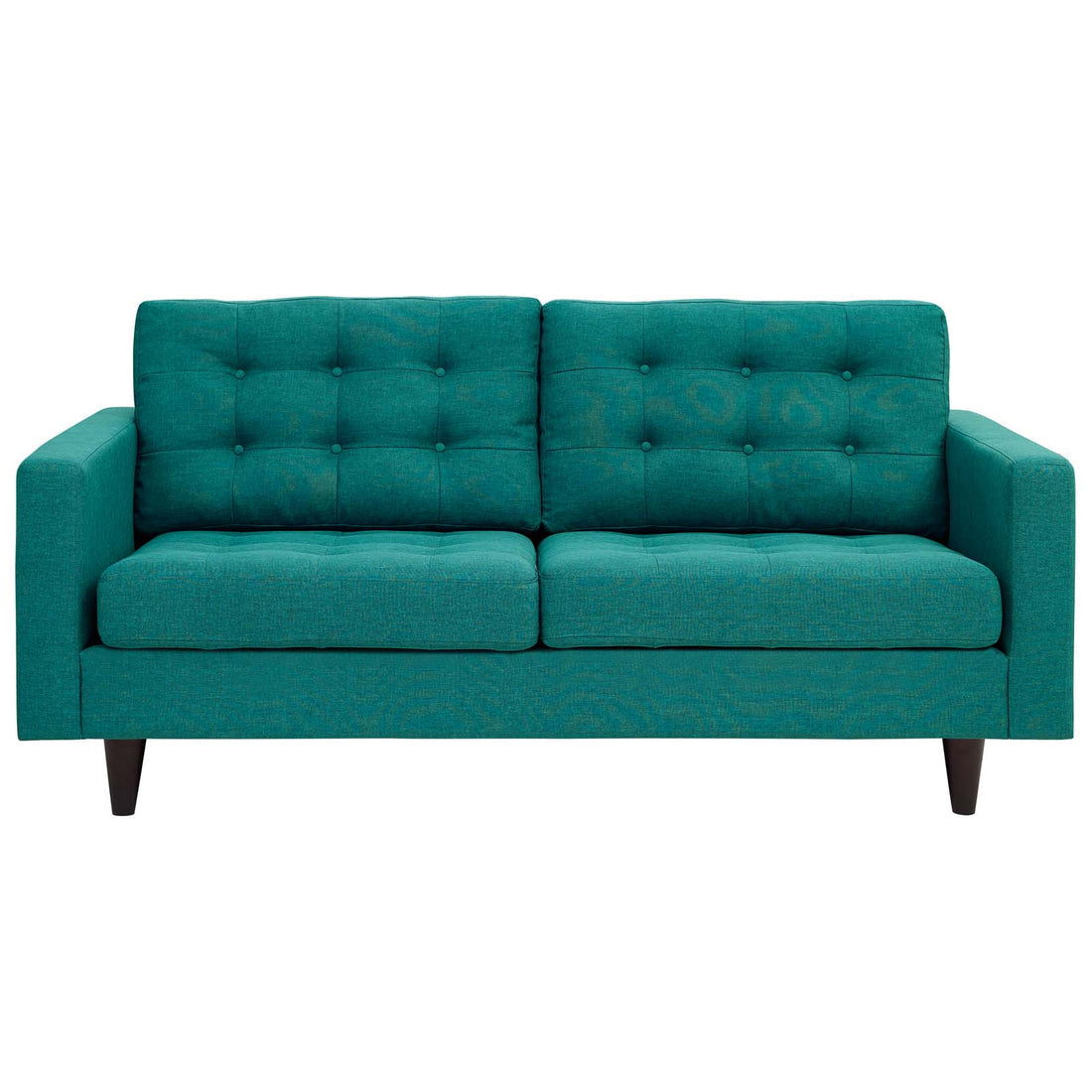 Oura Upholstered Fabric Loveseat - Teal