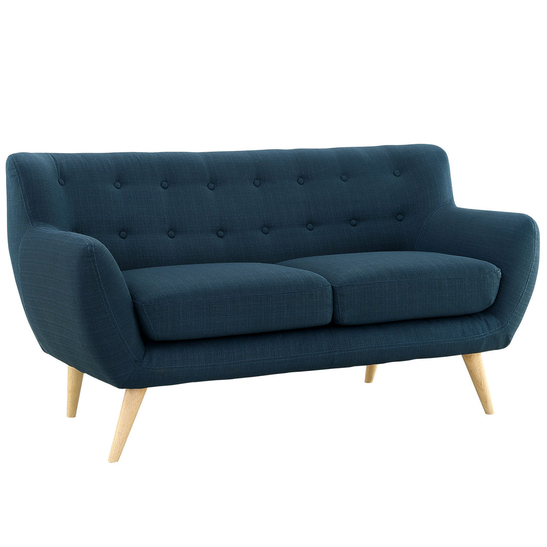 Kyst Upholstered Fabric Loveseat - Azure