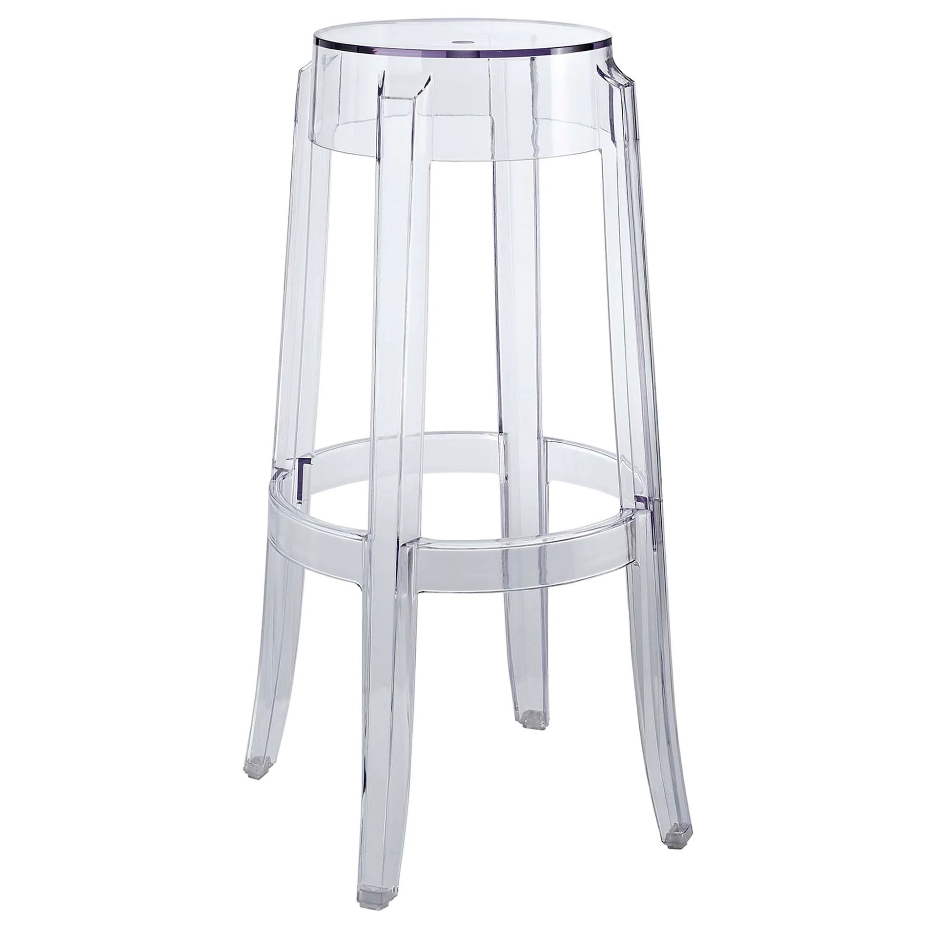 Lucien Backless Bar Stool - Clear Denmark Home