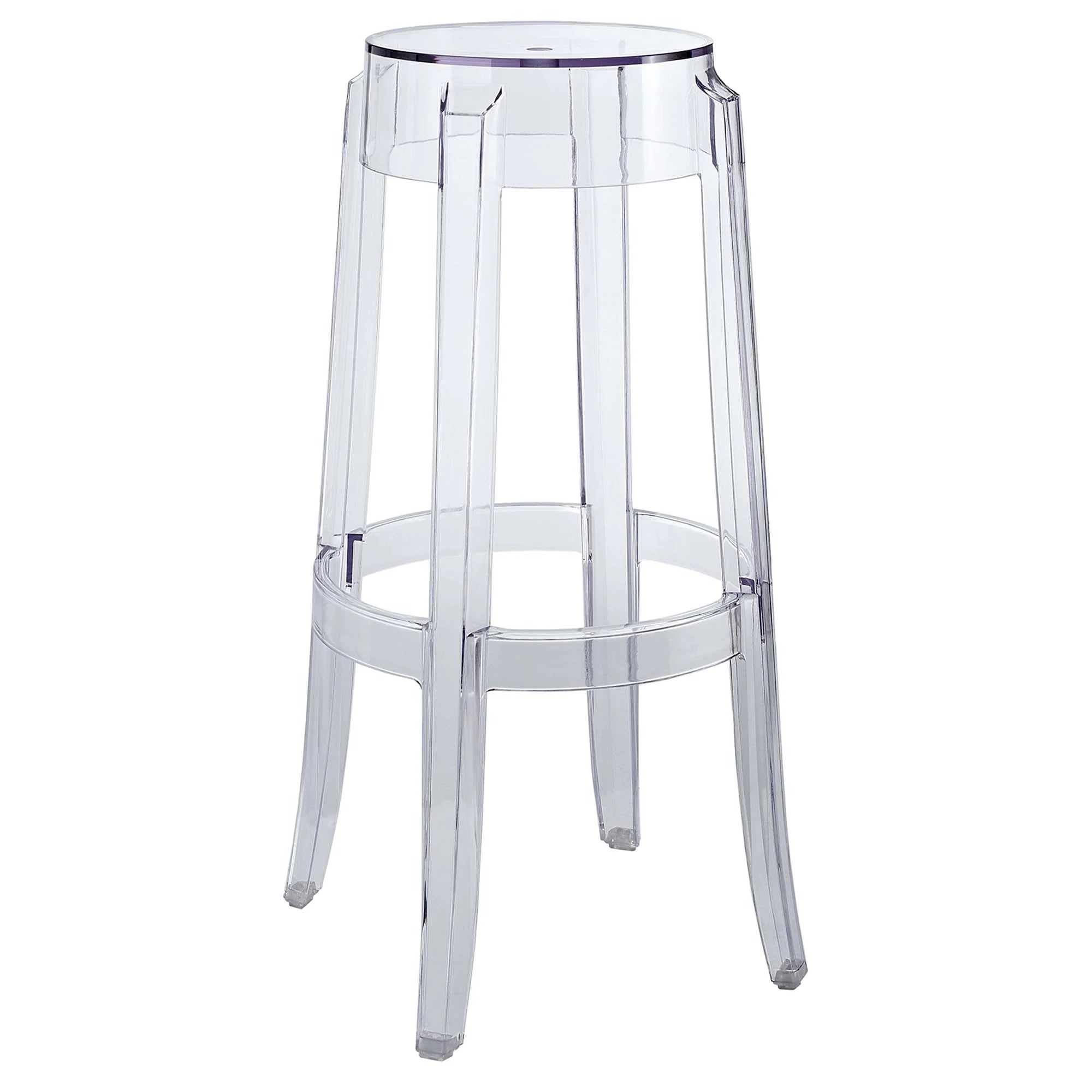 Lucien Backless Bar Stool - Clear Denmark Home