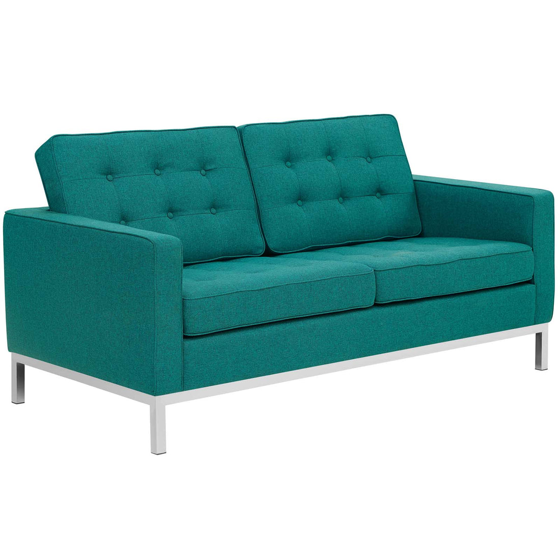 Iona Upholstered Loveseat – Teal