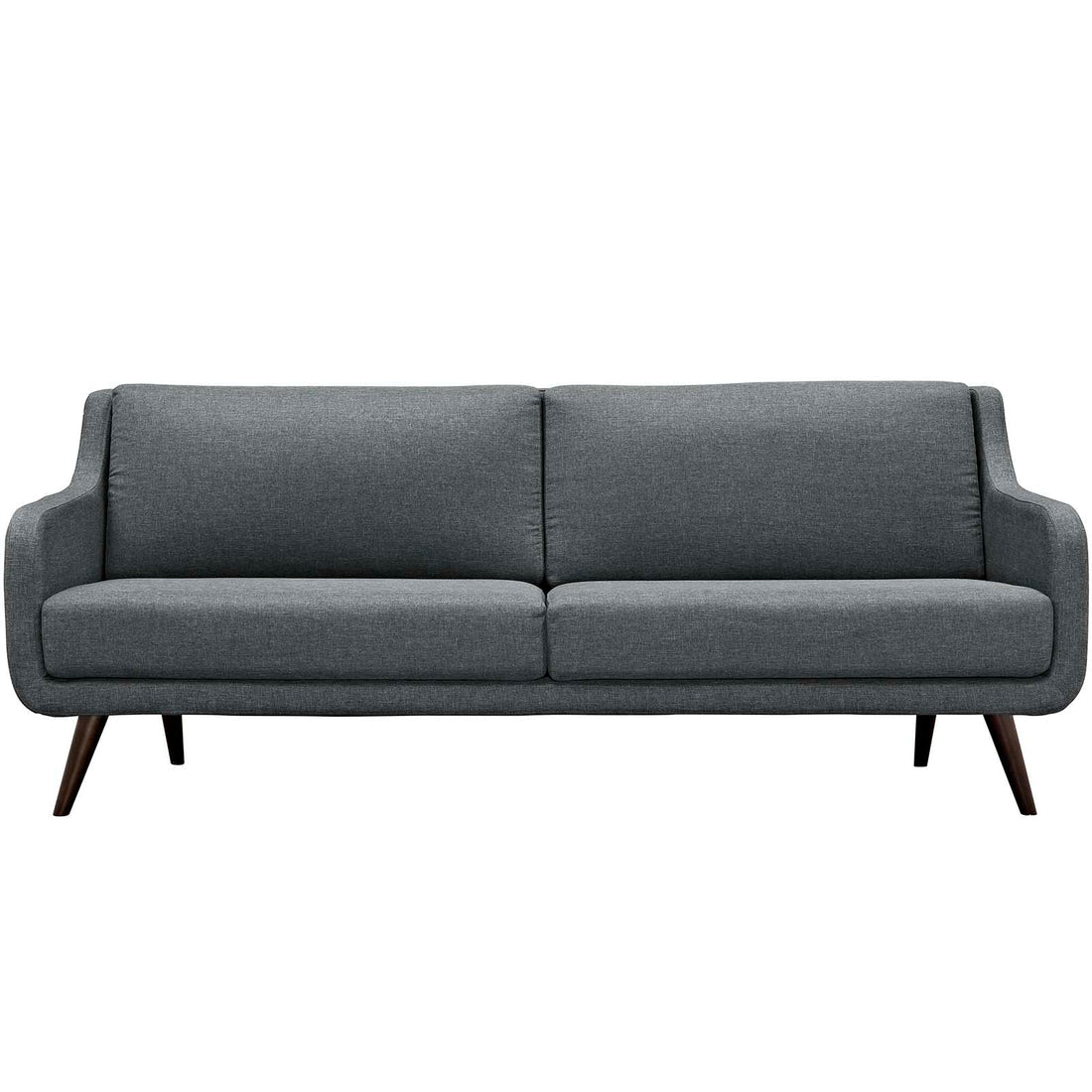 Brevik Sofa – Mid-Century Form with Espresso Wood Legs