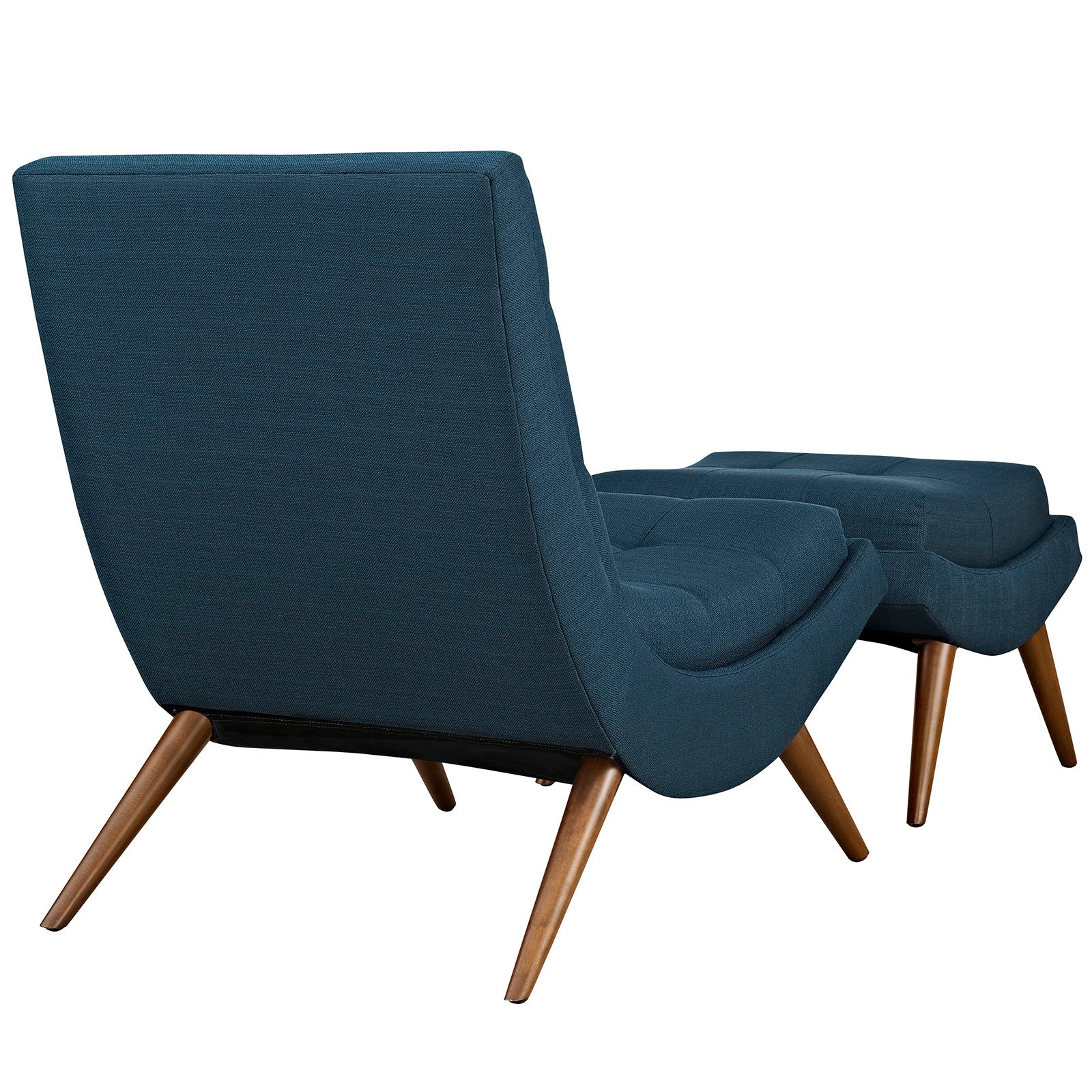 Hearth  Lounge Chair with Ottoman - Azure Denmark Home