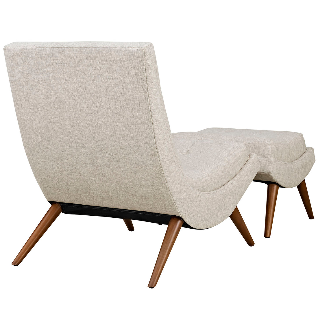 Hearth  Lounge Chair with Ottoman - Sand Denmark Home