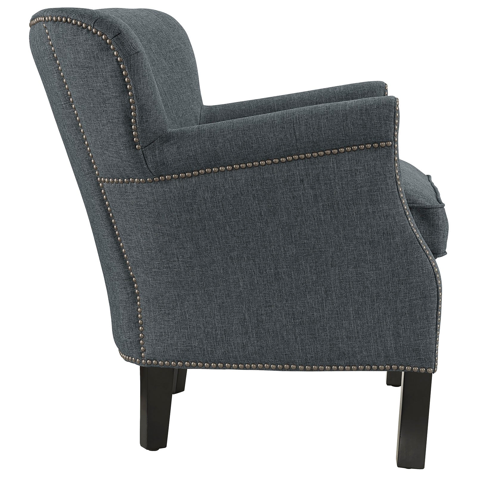 Cast Upholstered Accent Armchair – Gray Denmark Home