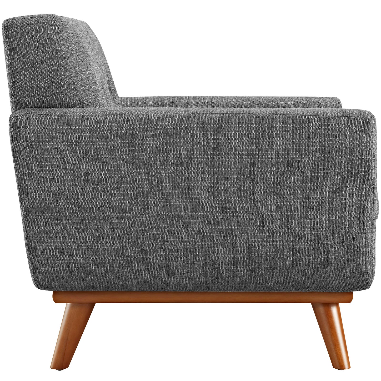 Koti Button-Tufted Living Room Armchair & Ottoman Set - Grey Denmark Home