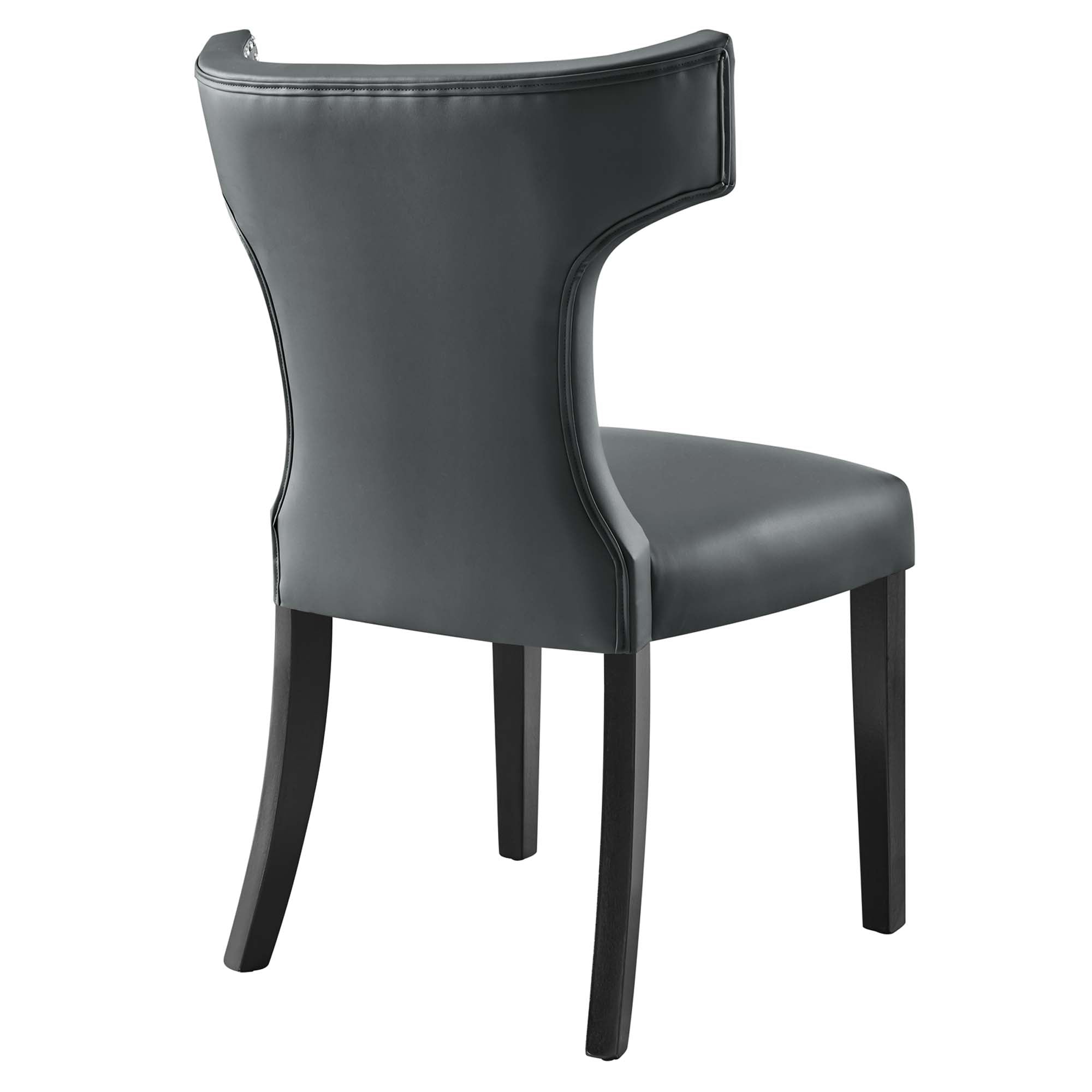 Zahn Vegan Leather Dining Side Chair - Gray Denmark Home