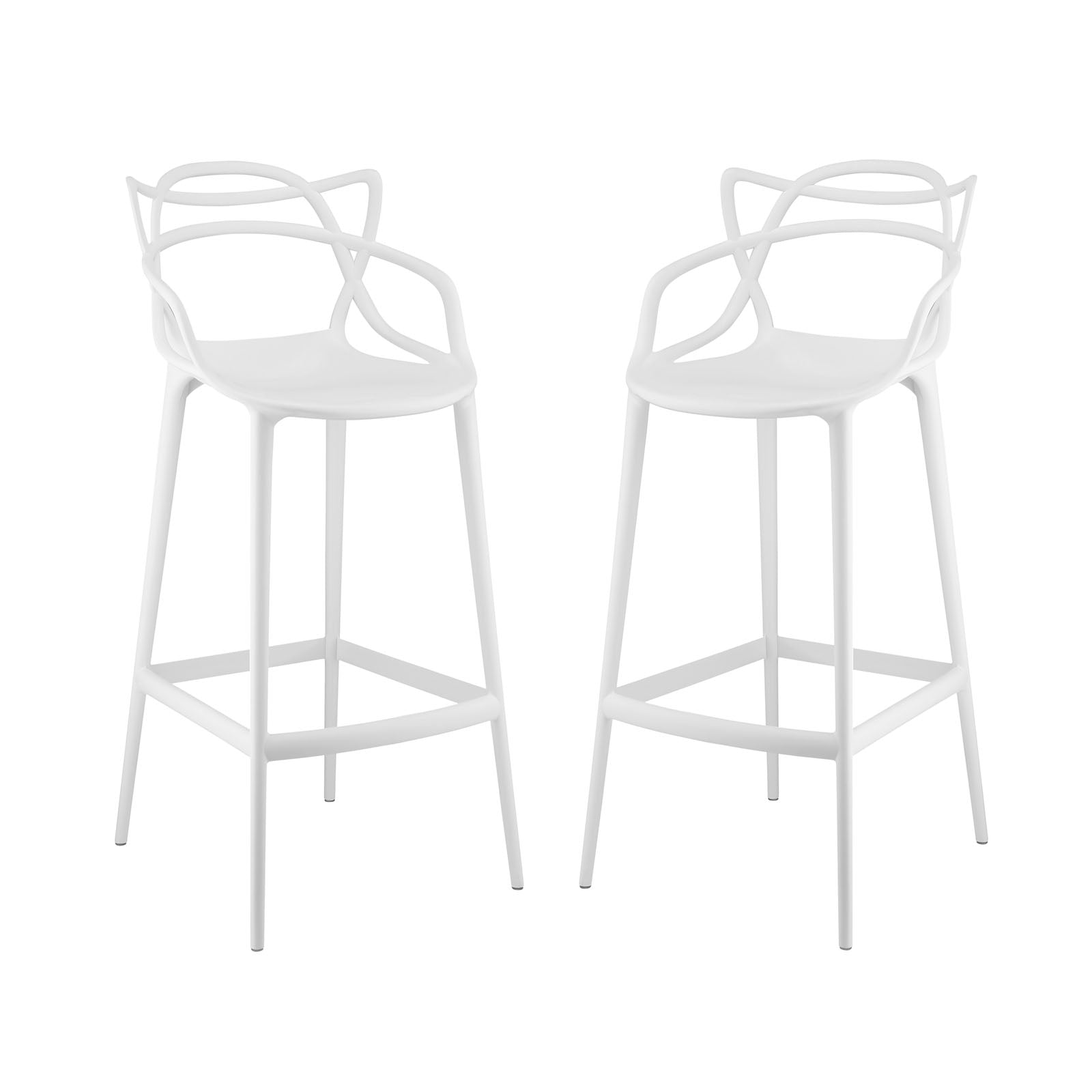 Virello Bar Stool set of 2 - White Denmark Home