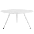 Novara Round Wood Dining Table 60" - White Denmark Home