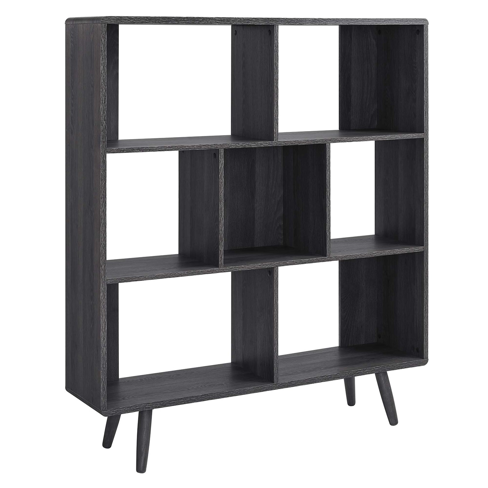 koru 3 Tier Open Bookcase - Charcoal Denmark Home