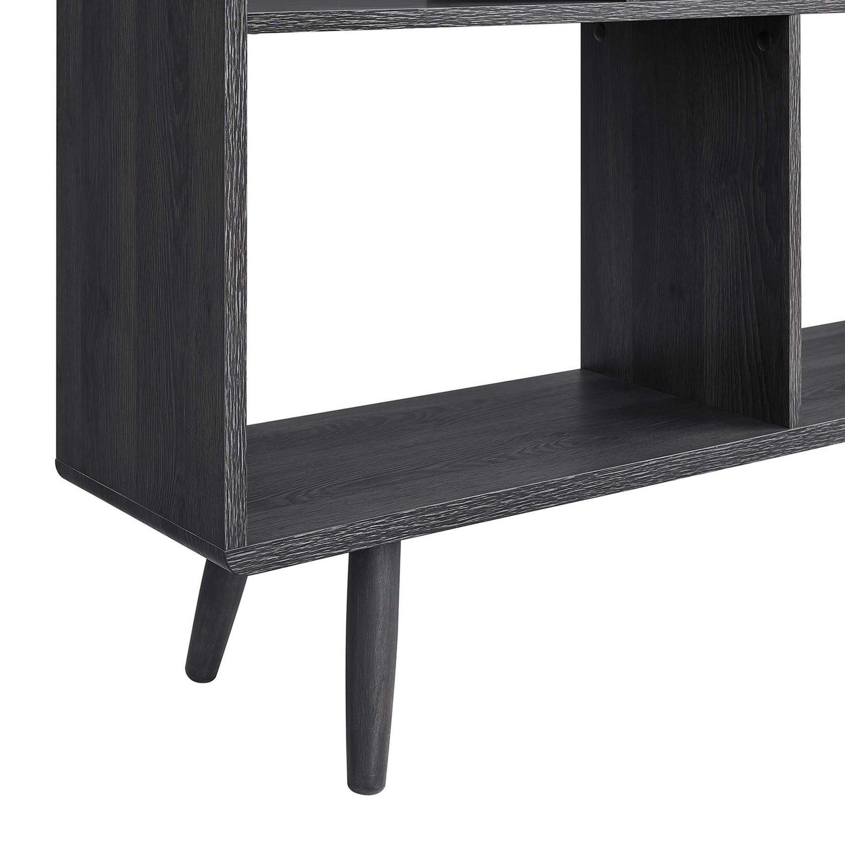 koru 3 Tier Open Bookcase - Charcoal Denmark Home