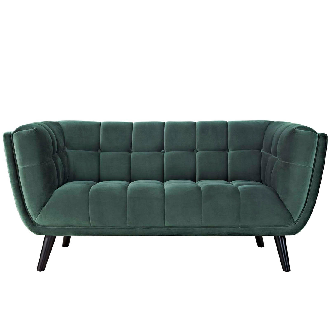 Valtor Velvet Loveseat – Green
