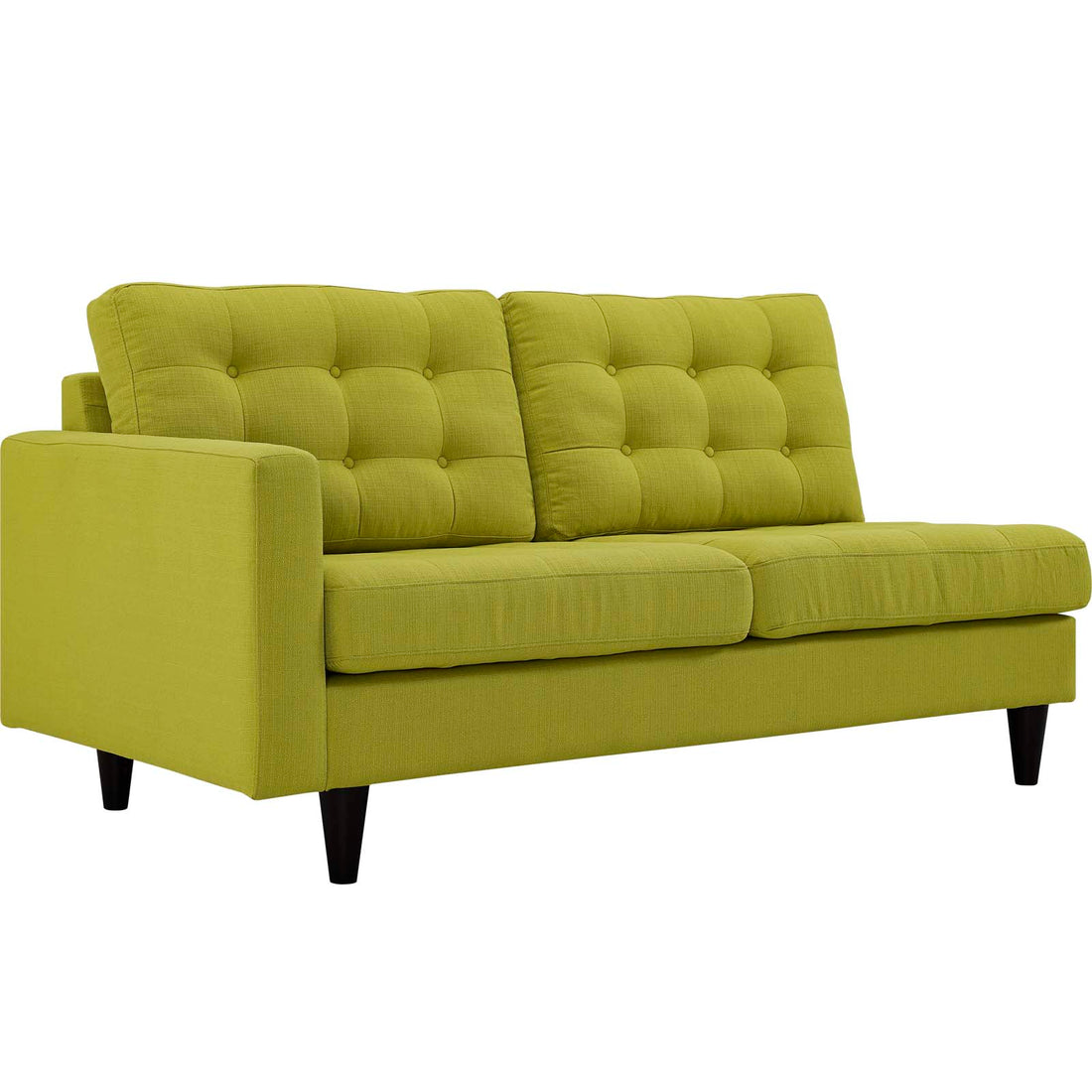 Oura Tufted Fabric Left-Facing Loveseat - Wheatgrass