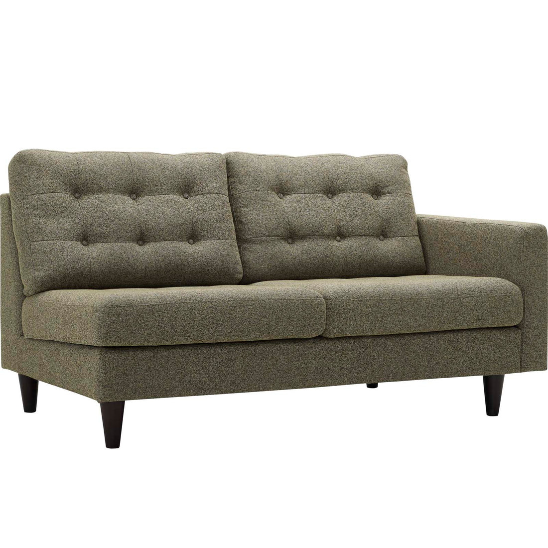 oura Tufted Fabric Right-Facing Loveseat - Oatmeal