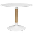 Dawn Round Dining Table – Matte Finish with Birchwood Pedestal Base 40" Denmark Home