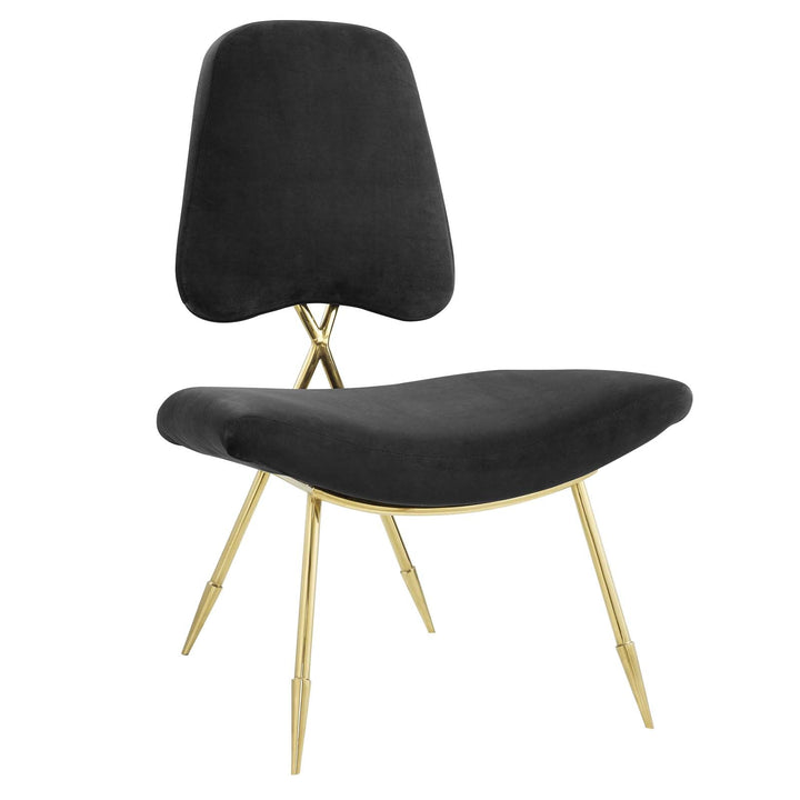 Sod Velvet Lounge Chair - Black Denmark Home