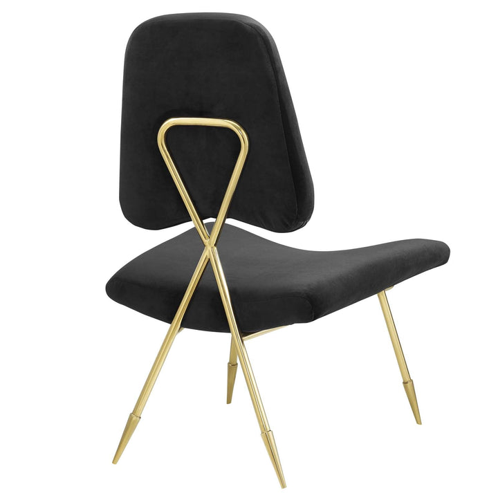 Sod Velvet Lounge Chair - Black Denmark Home