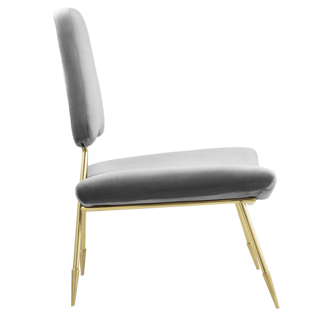 Sod Velvet Lounge Chair - Gray Denmark Home