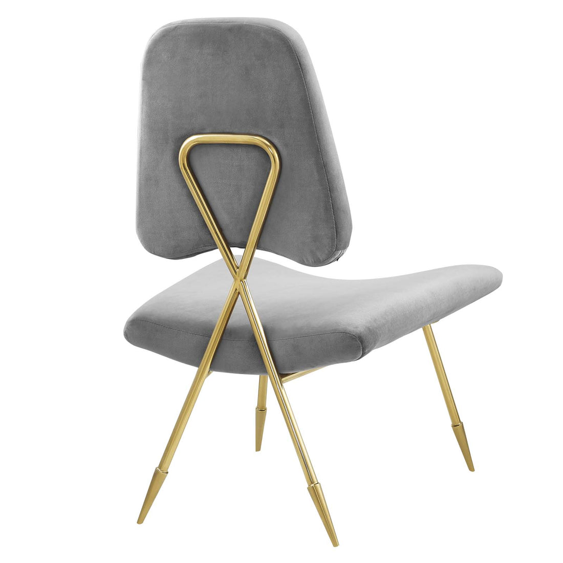 Sod Velvet Lounge Chair - Gray Denmark Home