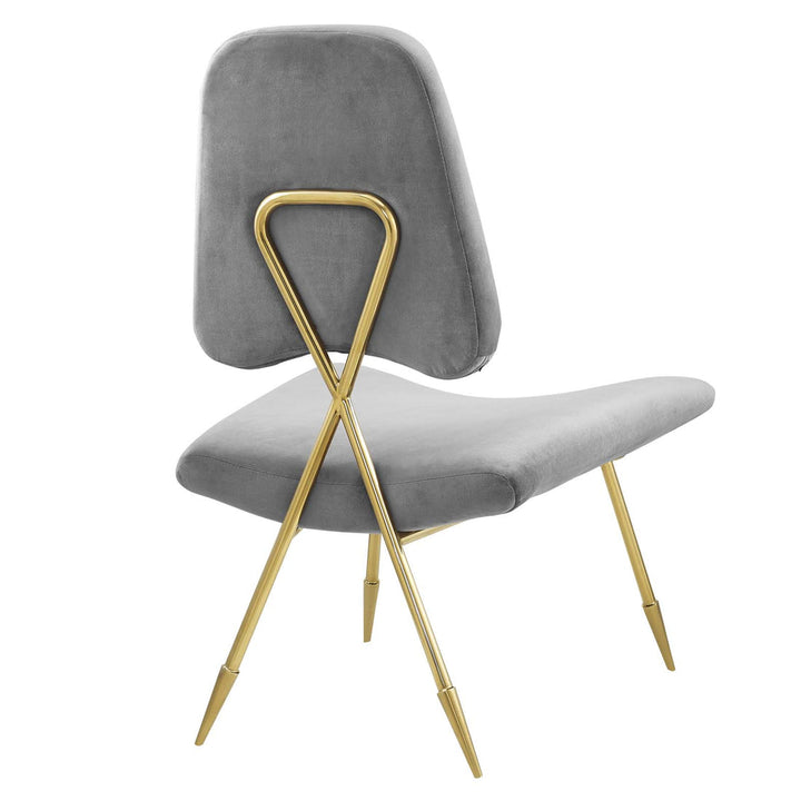 Sod Velvet Lounge Chair - Gray Denmark Home