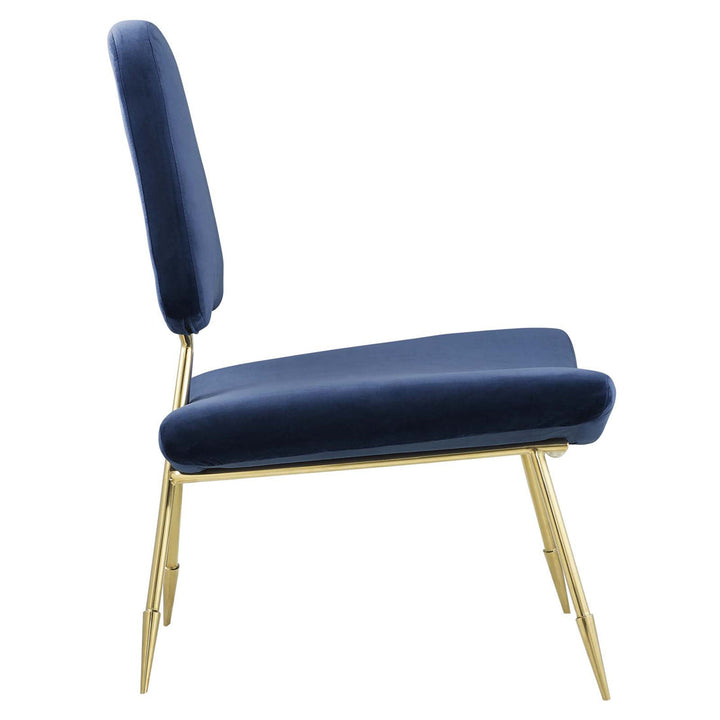 Sod Velvet Lounge Chair - Navy Denmark Home